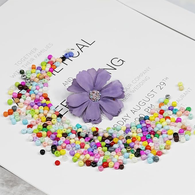 Bulk 4mm Multicolour Seed Beads for Jewelry Making 110 Grams About 1600pcs,6/0 Glass Craft for Making Earrings, Bracelets, Pendants, Waist Jewelry, DIY Handmade Seed Beads（Multicolour ）