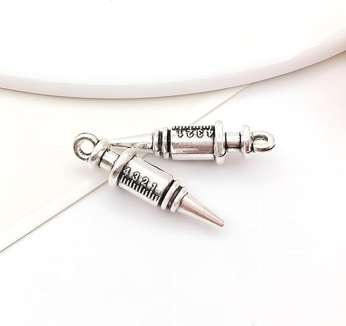 Youdiyla 144pcs Alloy antique silver medical equipment series Pendant Jewelry Making DIY Keychain Earrings Pendant Various Design Charms for Jewelry Making Bracelets Necklace (M434)