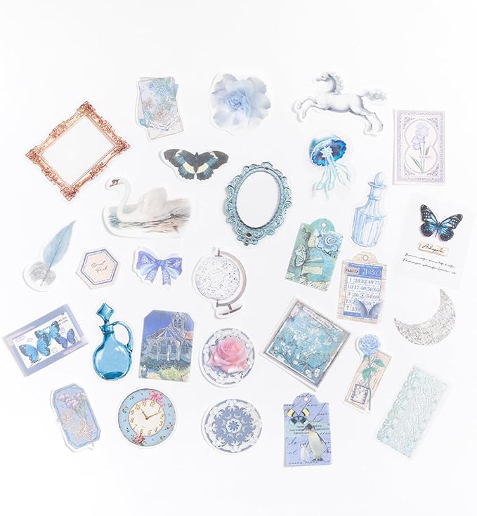 Alideco 100pcs Vintage Scrapbook Supplies Pack for Art Journaling Bullet Junk Journal Planners DIY Paper Stickers Craft Kits Notebook Collage Album Aesthetic Cottageco (bingdaolanbo)