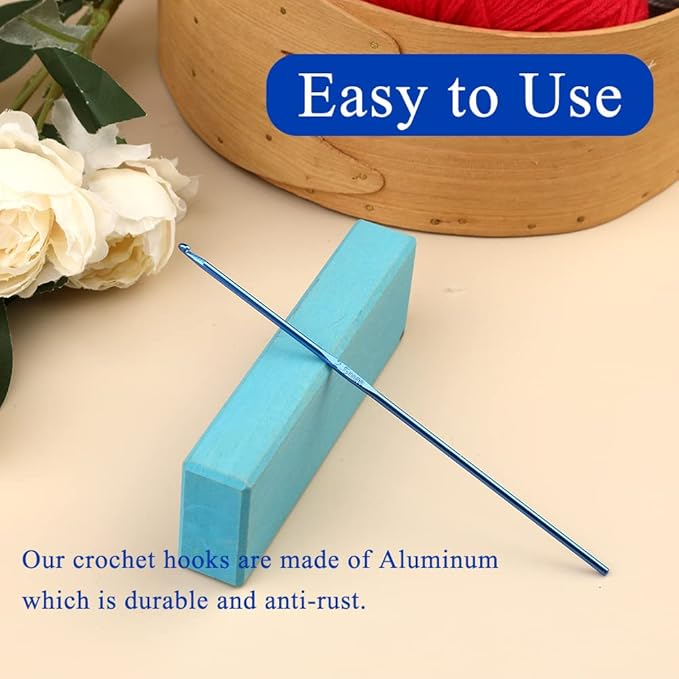 2.5mm Aluminum Crochet Hook, Smooth Crochet Needles, Knitting Needles for Yarn Craft, Great Handmade DIY Present for Friends, Random Color
