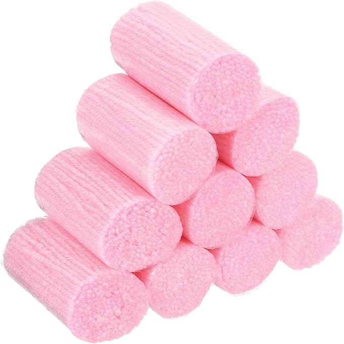 PATIKIL 10 Rolls Latch Hook Yarn Kit - Precut Rugs Yarn for Making Crochet Bundles, Tapestry DIY Craft - Adults Beginners, Pink
