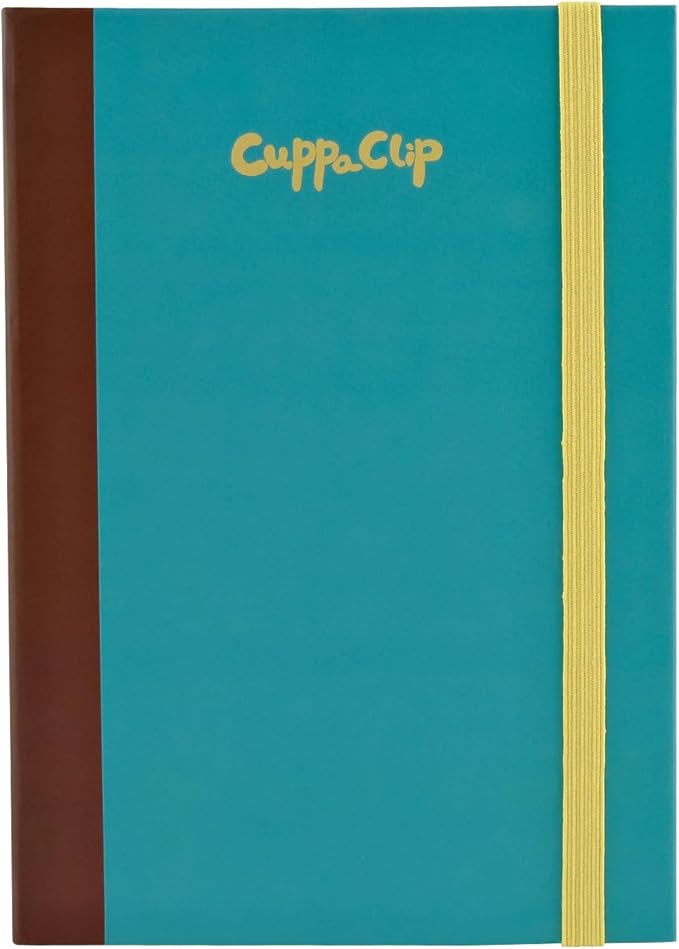 CuppaClip Accordion Watercolour Sketchbook 300GSM Cotton Paper Art Supplies Hardback Concertina Watercolor Travel Journal (Blue, 5.3x7.6in)