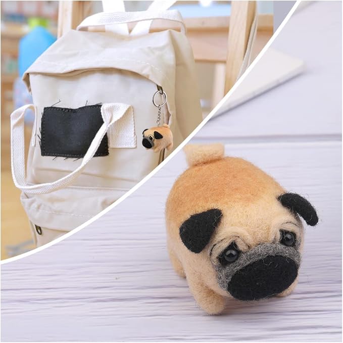 QMNNMA Needle Felting Kits, Needle Felting Supplies Kits with Tools, Animals Needle Felting Set with Foam Mat, Felting Kit for DIY Handcraft and Craft Project