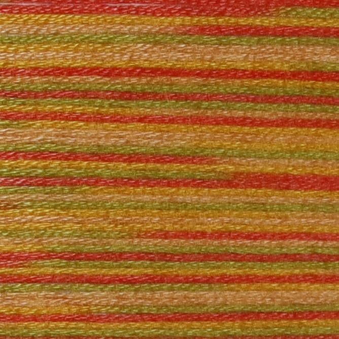KCS Big skeins of 25 Meters Size 25 Color Variegated Cross Stitch Stranded Threads,6 skeins,4126