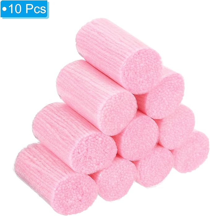 PATIKIL 10 Rolls Latch Hook Yarn Kit - Precut Rugs Yarn for Making Crochet Bundles, Tapestry DIY Craft - Adults Beginners, Pink