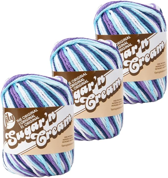 3 Pack 100% Cotton Yarn - Size 4 Medium Weight - Perfect for Crafting, Clothing, Accessories and More!