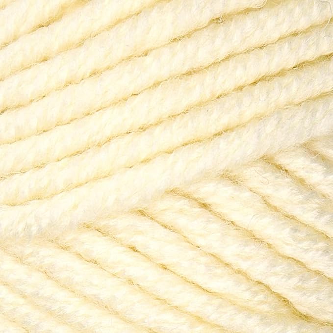 Estako Megastar, 75% Acrylic 25% Wool Yarn, Soft, Chunky Bulky Weight #5 for Crochet and Knitting 3.52 Oz (100g) / 120 Yrds (110m) (60299 - Cream)
