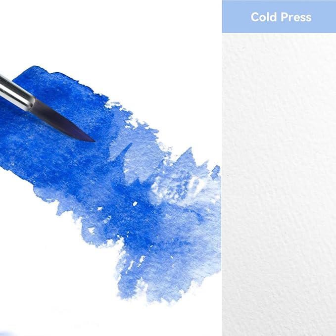 Lightwish Watercolor Sketchbook,100% Cotton Acid Free Watercolor Journal,300gsm/140lb Cold Press Watercolor Paper for Artists,Adults,Students,20 Sheets,9.25 * 6.3 Inches
