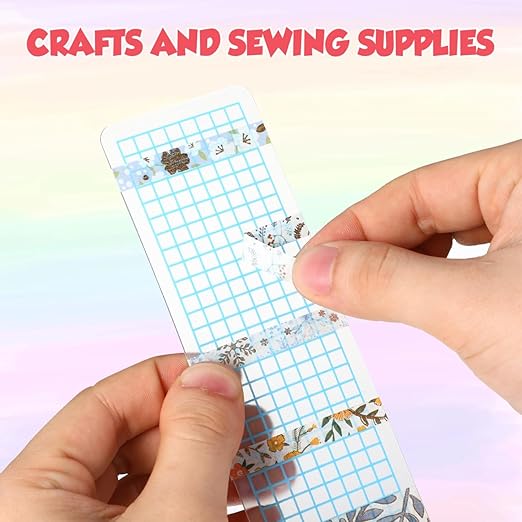 STOBOK 45Pcs Washi Tape Holder Thickened Rounded Corner Washi Tape Boards for Scrapbooking and DIY Projects for Home Office School Use