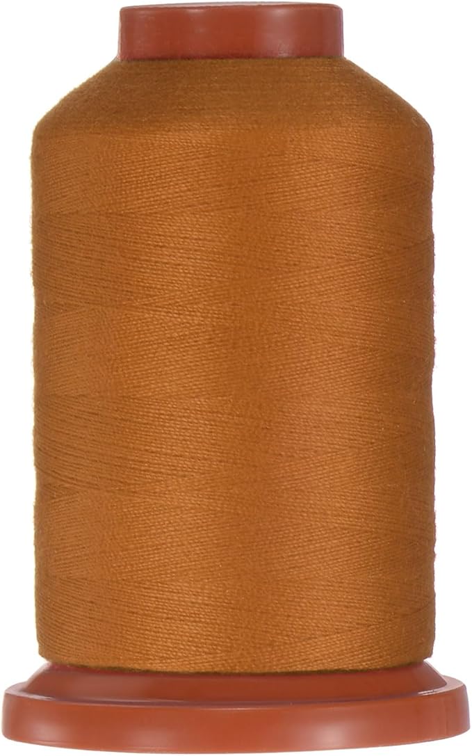 uxcell 40D/2 Sewing Thread 1100 Yards Polyester Household Sewing String Hand Stitching Polyester Cord for Clothing Stitching Shoe Bag Repairing DIY Craft Camel