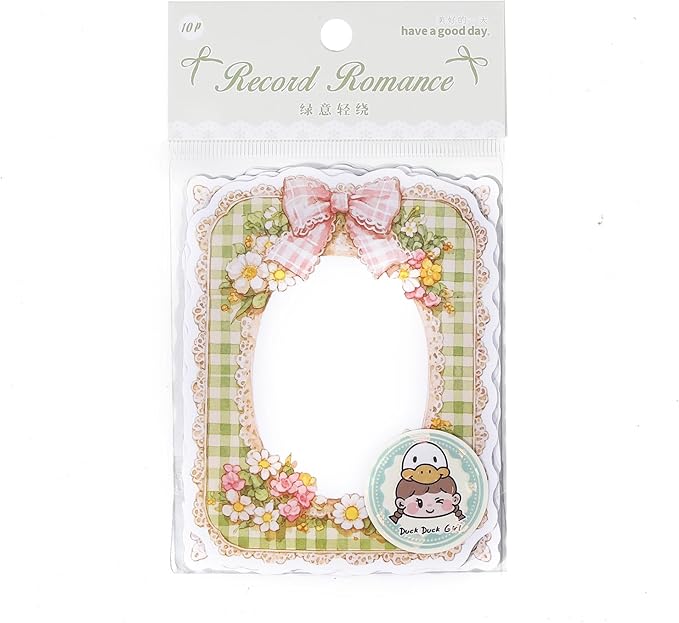 TIAMECH Record Romance PET & Washi Stickers - 60 Pcs Blue Wave Forest & Silk Lace Green Light Design, Waterproof Sticker for Journaling & Scrapbooking, Junk Journal Supplies, Ephemera & DIY Crafts