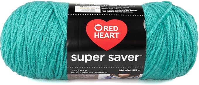 Craft County Size 4 (Medium) 100% Acrylic Fiber Yarn – Variety of Color and Pattern Options – Great for Crochet, Knitting, and Weaving (Jade)