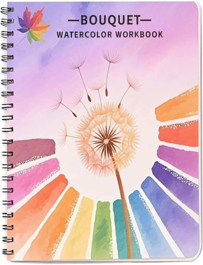 Watercolor Workbooks, Beginner Watercolor Painting Kit – Perfect for Gifting to Spark Creativity & Joy for Adults (Bouquet -Without Palette)