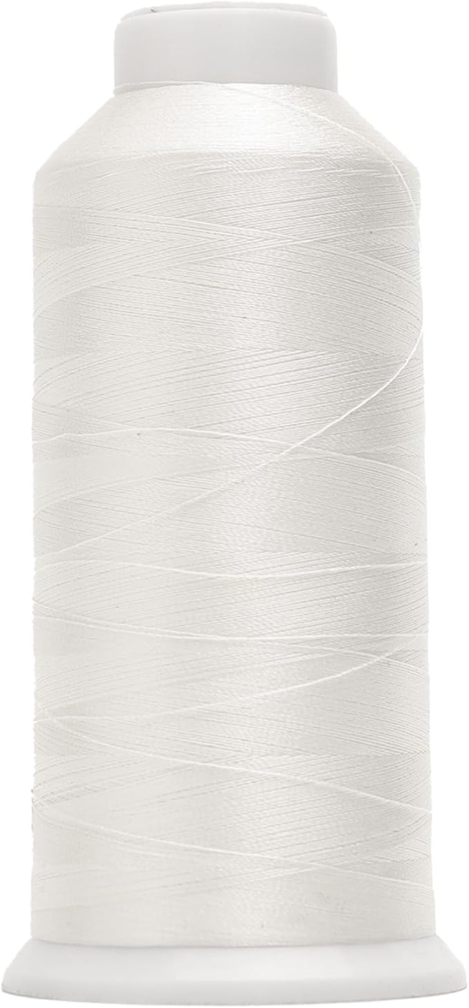 High Tenacity Polyester Embroidery Machine Thread 40WT(120D/2) 4000M Per Spool for Commercial and Domestic Embroidery Machine (Cream White-1803)