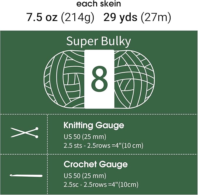MABOZOO Tie Dye Chunky Yarn for Crocheting & Knitting, 8 Pack - Soft Plush White Fluffy Jumbo Chenille Yarn,Giant Thick Fuzzy Bulky(29 yds, 8 oz Each Skein)
