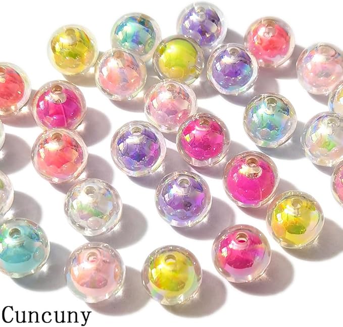 Acrylic Round Mixed 56pcs Loose Beads DIY Craft Embellishment