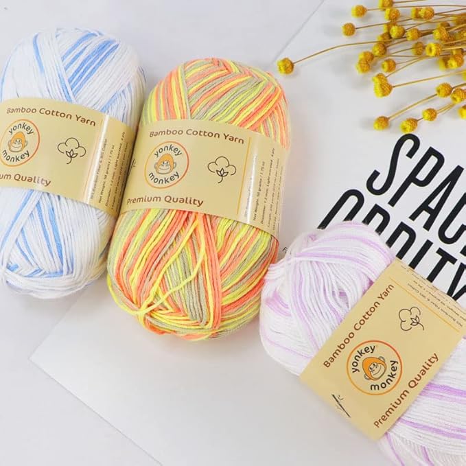 10-Pack of Yonkey Monkey 500 Grams Yarn - 70% Rayon derived from Bamboo, 30% Cotton - Imported -Ruby Red 9007