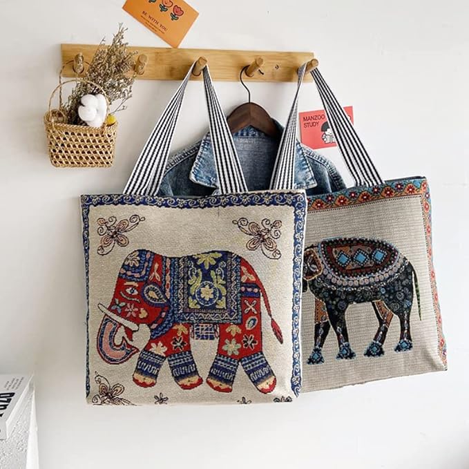 Crochet Bag Organizer for Yarn, Large Knitting Bag Portable Yarn Storage Bag for Knitting Needles Crochet Hooks (B)