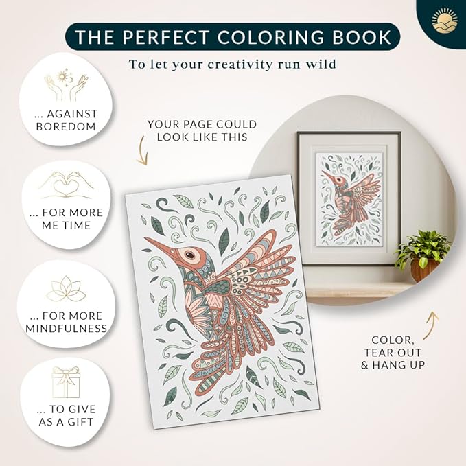 Coloring Books for Adults Relaxation by Mindmellow – Stress Relief Coloring Book for Adults & Teens - Calming Designs to Inspire Creativity and Mindfulness - Coloring Books for Teens (XXL)