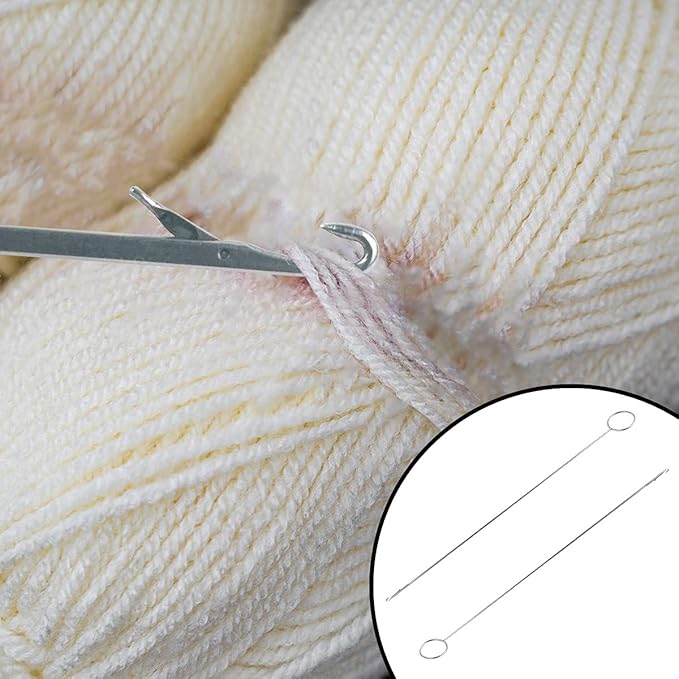 4 Pcs Sewing Loop Turner Hook, Needle Hook with Latch, Tongue Crochet Tool for Fabric Belts Strips Tube Straps DIY Accessories