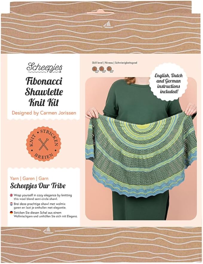 Scheepjes Fibonacci Shawlette Knit Kit - 1 Piece