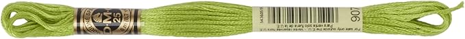 DMC 6-Strand Embroidery Cotton Floss, Light Parrot Green