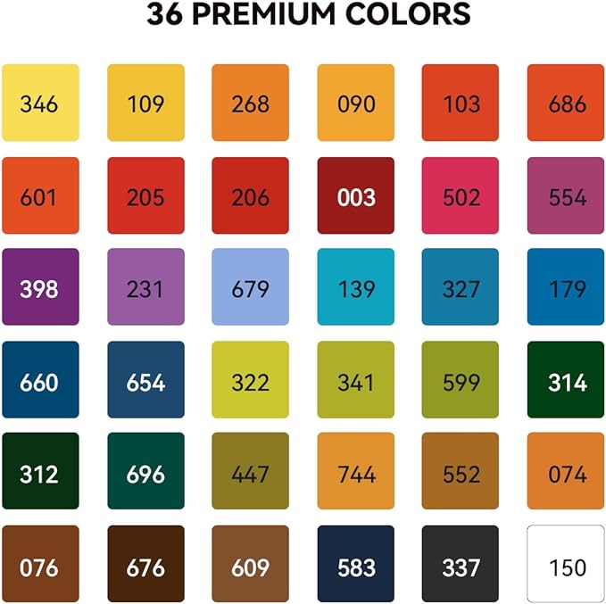 MeiLiang Watercolor Paint Set 36 Vibrant Colors 5ml (0.17-oz) Tube, Non-toxic Water Color Paints, Watercolors Painting Art Supplies, Painting Kits for Adults & Teens Beginners