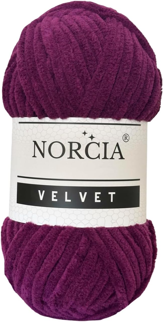 Soft Velvet Yarn Chenille Yarn for Crocheting Super Bulky 100g (74.3 yds) Baby Blanket Yarn for Knitting Amigurumi Yarn