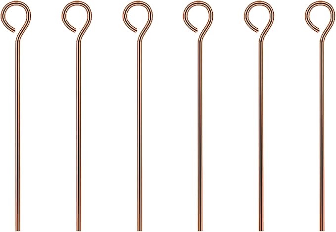 Mandala Crafts 500 1 Inch Antique Copper Eye Pins for Jewelry Making Earring Making Supplies Jewelry Findings Open Eye Head Pins for Earrings DIY Bracelets Rosary Charms