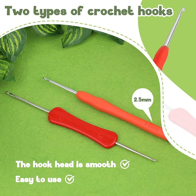 kgxulr Crochet Kit for Beginners, Strawberry Crochet Kit Beginner Crochet Starter Kit for Complete Beginners Adults, Crocheting Knitting Kit with Step-by-Step Video Tutorials (Strawberry)