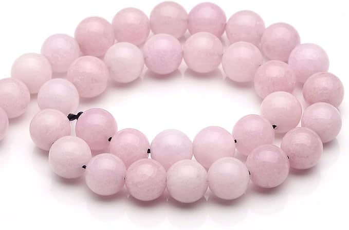 youngbling natural gemstone beads for jewelry making,10mm pink chalcedony polished round smooth stone beads for bracelet necklace 15 inch