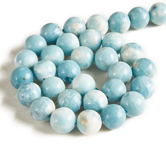 100pcs 6mm larimar beads natural gemstone beads round loose beads for jewelry making
