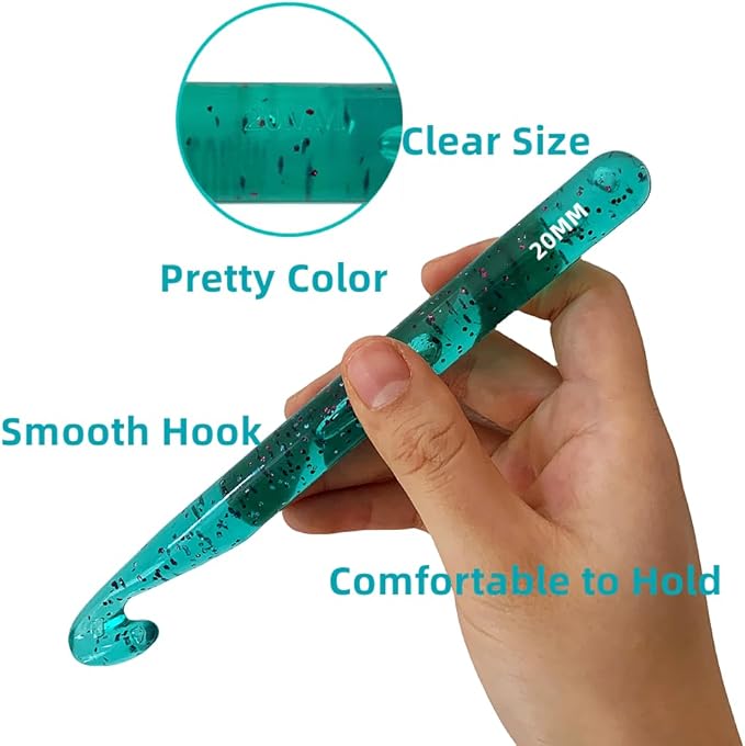 Large Crochet Hooks,25mm 20mm 18mm 15mm 12mm Crochet Hooks for Chunky Yarn,Huge 12 mm-25 mm Crochet Hook