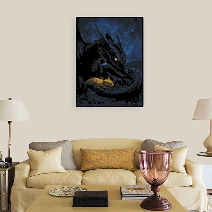 Dargon Stamped Cross Stitch Kits - Needlepoint Counted Cross Stitch Kits for Beginner Adult Crossstitching Printed Dimensions Patterns Stitch Embroidery Kits Arts and Crafts (11CT Without Frame)