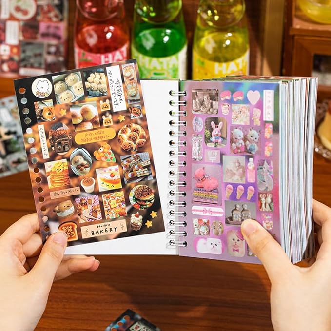 Alideco 30pcs Scrapbook Stickers Vintage Cakes Cuisine Desserts Sticker Book for Adults Sticker journaling Stickers for Scrapbooking (mengdezuji)