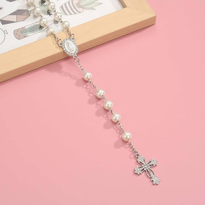 Jiali Q 20 Piece Set Rhinestone Cross Connectors and Pendants for Jewelry Making (Silver - Cross B)