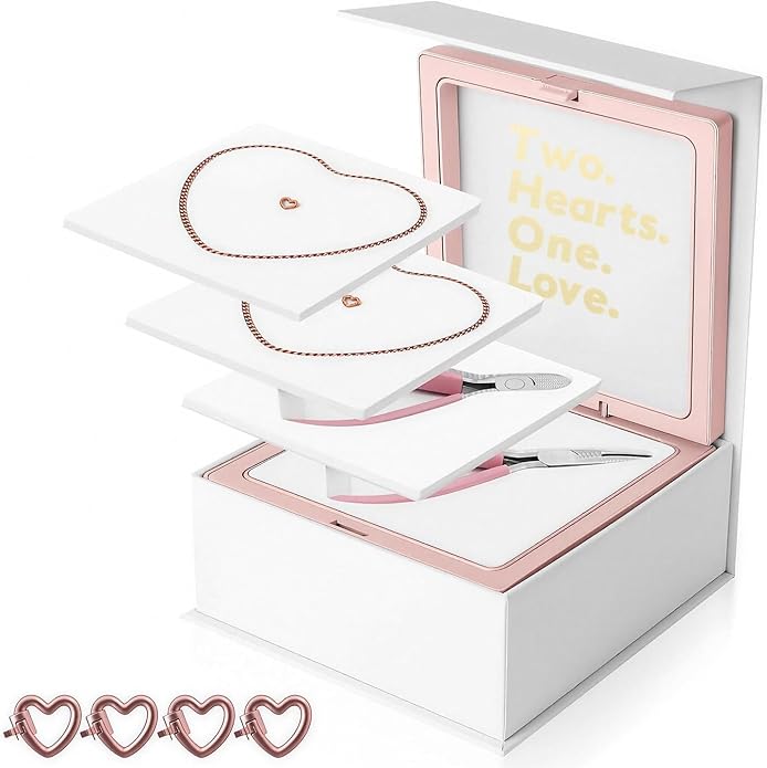 Permanent Bracelet Kit, DIY Bracelet Making Kit for Couples & Friendship Bracelets, Ideal Gift for Christmas, Anniversary, Valentine’s Day & Date Night Activity | His and Her Bracelets