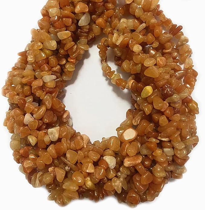 7-8mm Natural Red Aventurine Gemstone Chips Beads Healing Crystals Waist Bracelets Necklace Kit Irregular Stone DIY Crafts Design Jewelry Making