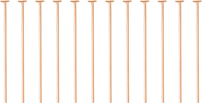 Mandala Crafts 2 Inch Rose Gold Flat Head Pins for Jewelry Making Earring Making Supplies – 200 PCs Jewelry Findings for Making Earring DIY Bracelets Rosary Charms
