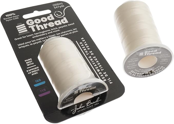 John Bead Good Thread 500m Spool Ivory Bonded