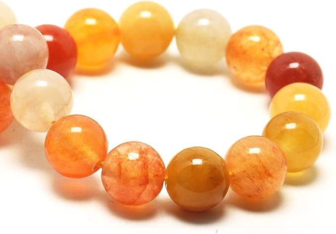 8mm Natural Stone Beads for Jewelry Making - Gemstone Round Loose Beads for Bracelets(45-48pcs, Gold Veined Jade)