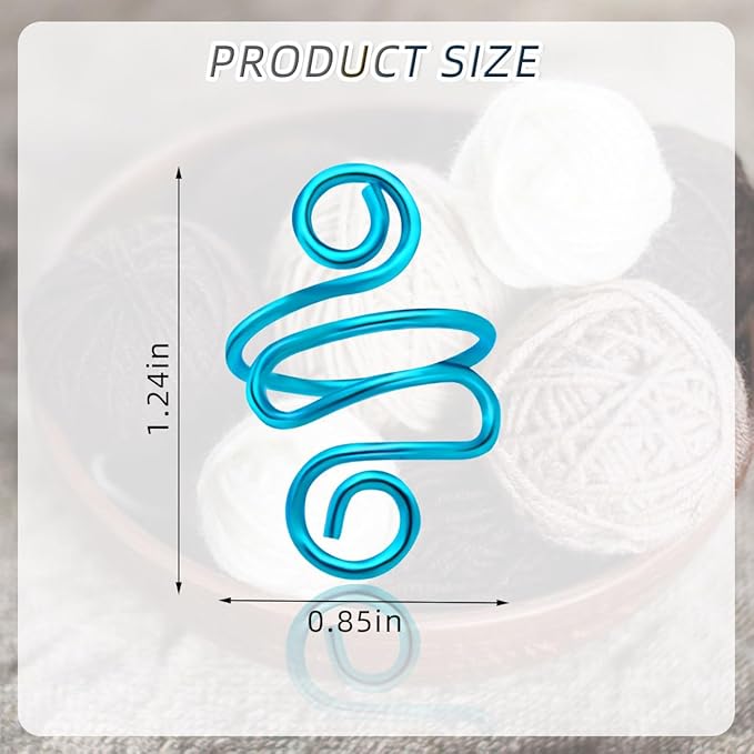 5 Pcs Crochet Ring Handmade Crochet Tension Ring Handmade Yarn Ring for Crocheting Adjustable Crochet Ring Knitting Crochet Rings for Finger Gifts for Mom Crocheters Knitters Good Knitting Companion