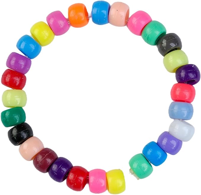 1000pcs Pony Beads, 15 Color Kandi Beads for Bracelets Making Kit, Hair Braids Crafts Jewelry Making Crafts Friendship Necklace Earrings DIY(Solid Color Mixing)