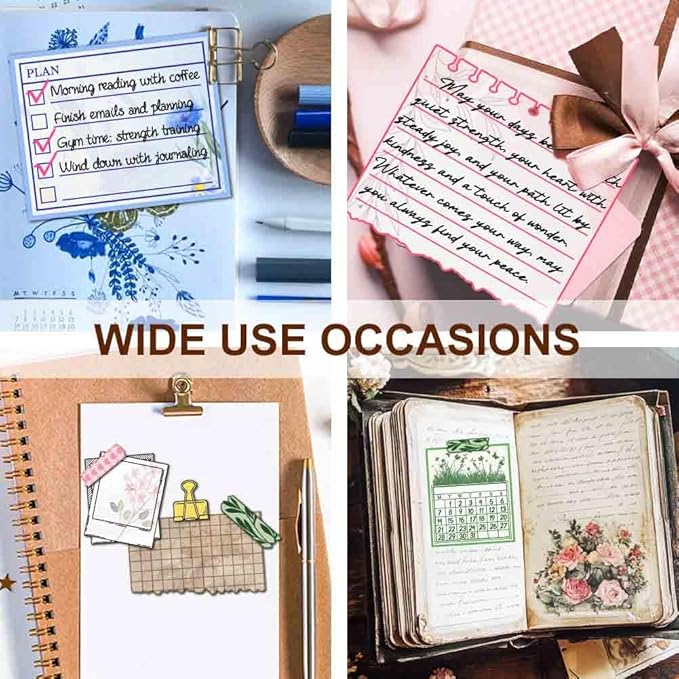 29 Pcs Journal Stamps for Crafting Card Making Supplies Set Include 3 Acrylic Clear Stamp Blocks, 6 Clear Silicone Stamps Seals, 20 Craft Ink Pads Calendar Planner Stamp for DIY