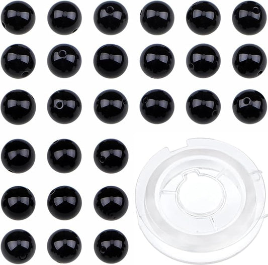 bymitel 4mm natural onyx black agate round beads gemstones genuine with 210pcs diy jewelry making unisex (4mm 210pcs, black onyx)
