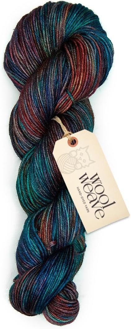 Superwash Merino Wool Yarn for Knitting & Crocheting - Premium Hand Dyed Yarns, 100gr, 240 Yards Dk Weight - Luxurious, Soft & Durable Blue Variegated Yarn