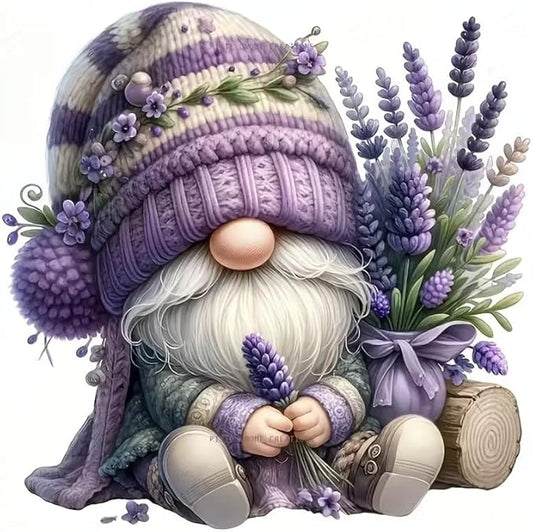 gnome stamped cross stitch kits flower gnome cross stitch patterns,dimensions cross stitch kits embroidery kit arts and crafts for beginners 13.7x13.7 inch