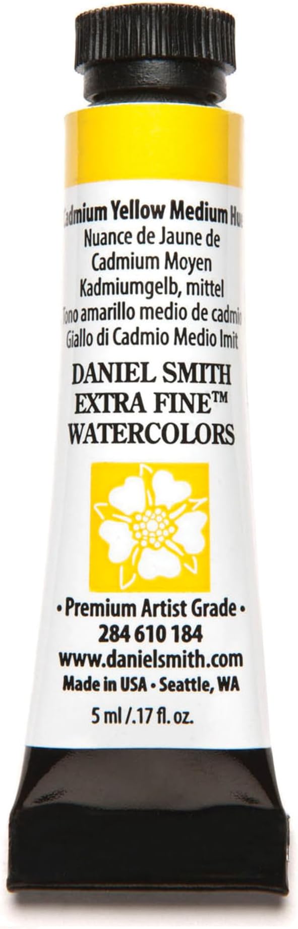 Daniel Smith Extra Fine Watercolor Paint, 5ml Tube, Cadmium Yellow Medium Hue, 284610184