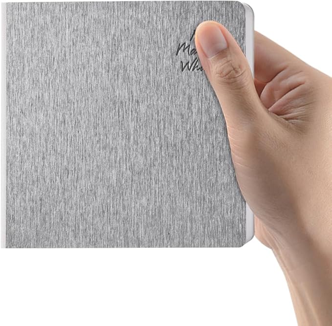 Mifuner Light Gray Hardcover Sketchbook Square Hardbound Sketch Journal 4.7 x 4.7 Inch 42 Sheets Art Book 250GSM Ultra Smooth Paper Ideal for Pencils,Water Color Pen,Marker Pen