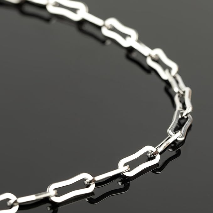UMAOKANG 13 Feet Stainless Steel Chains for Jewelry Making Oval Paperclip Chain Roll Jewelry Making Chains with Jewelry Findings